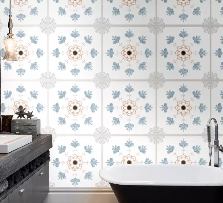 Autocolantes ornamentais produtode cimento cinza antigo - TenStickers