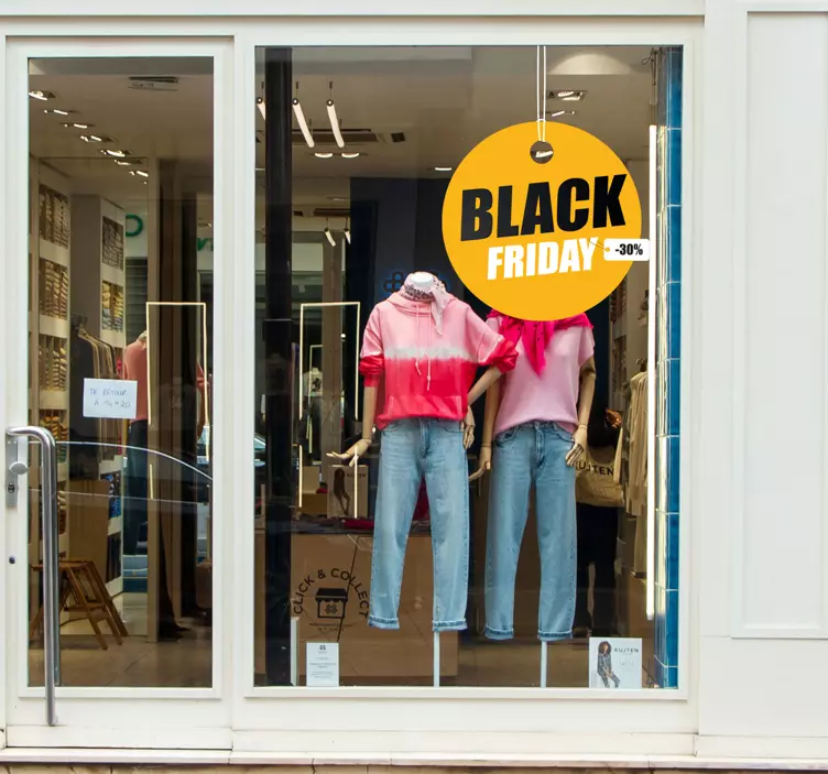 Autocolante para black friday círculo amarelo - TenStickers