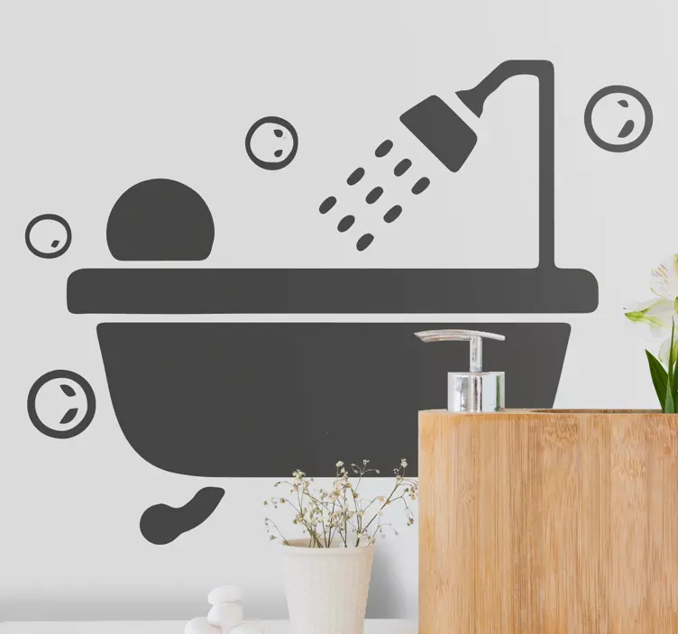 Autocolantes para chuveiro Banho de espuma - TenStickers