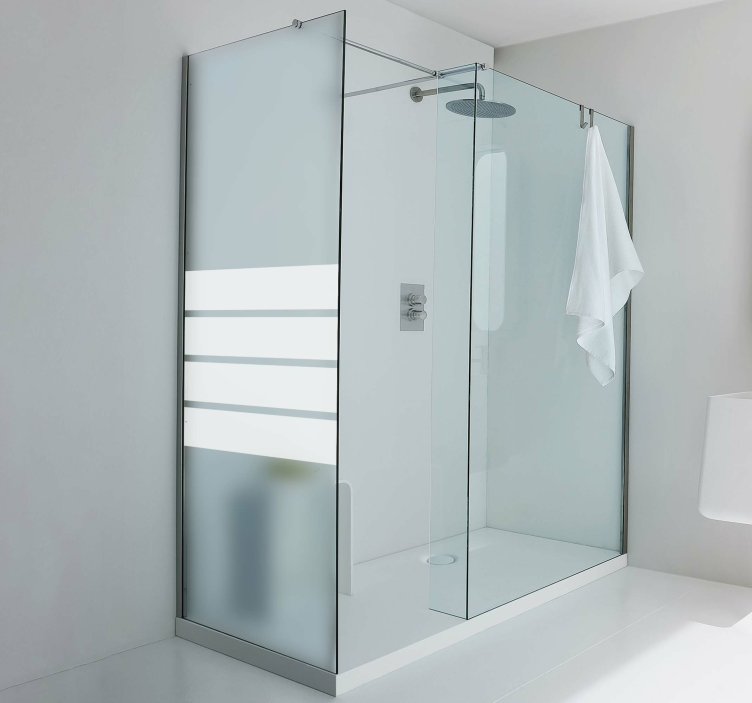 Autocolantes para chuveiro Quatro riscas monocolor sólidas - TenStickers