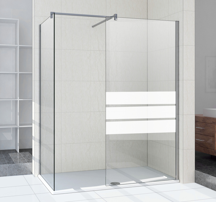 Autocolantes para chuveiro Três riscas monocolor - TenStickers