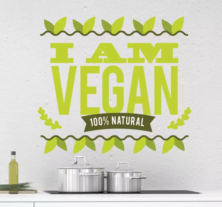 Vinil para cozinha vegan - TenStickers