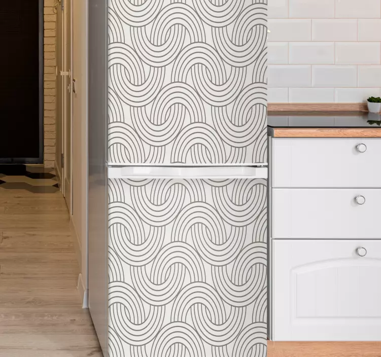 Autocolante para frigorífico Padrão de ilusão art déco - TenStickers