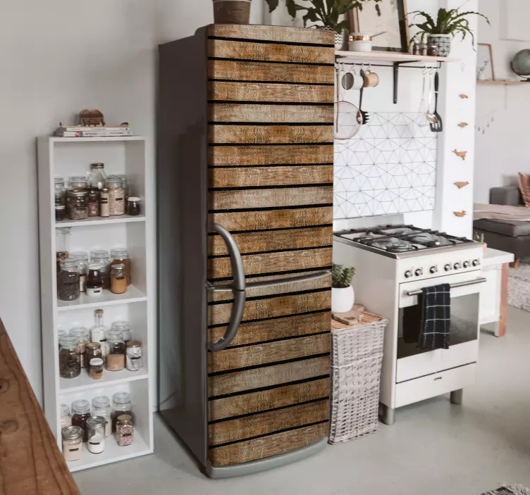 Autocolante para frigorífico Palete de madeira - TenStickers