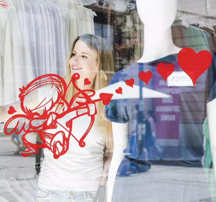 Vinil para montras dias dos namorados - TenStickers