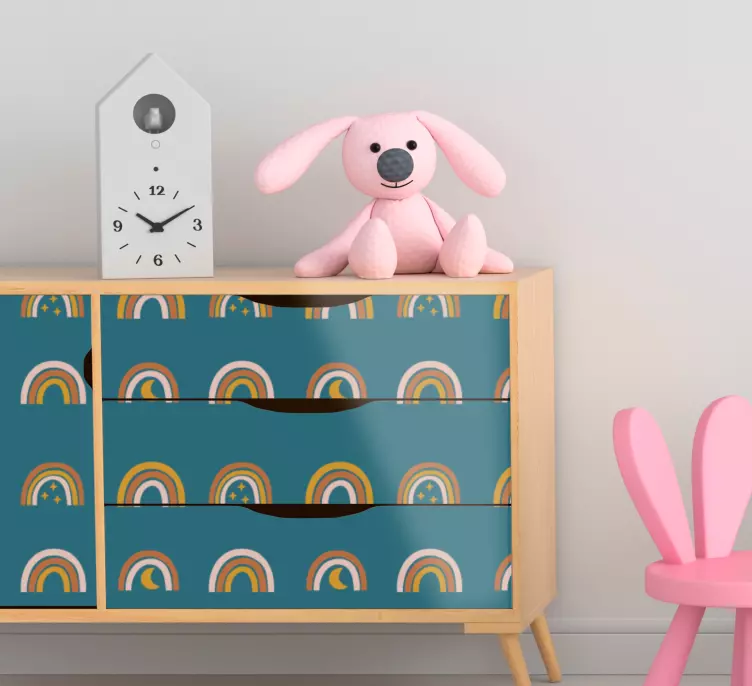 Autocolantes para móveis Arco-íris celestial, místico moderno - TenStickers