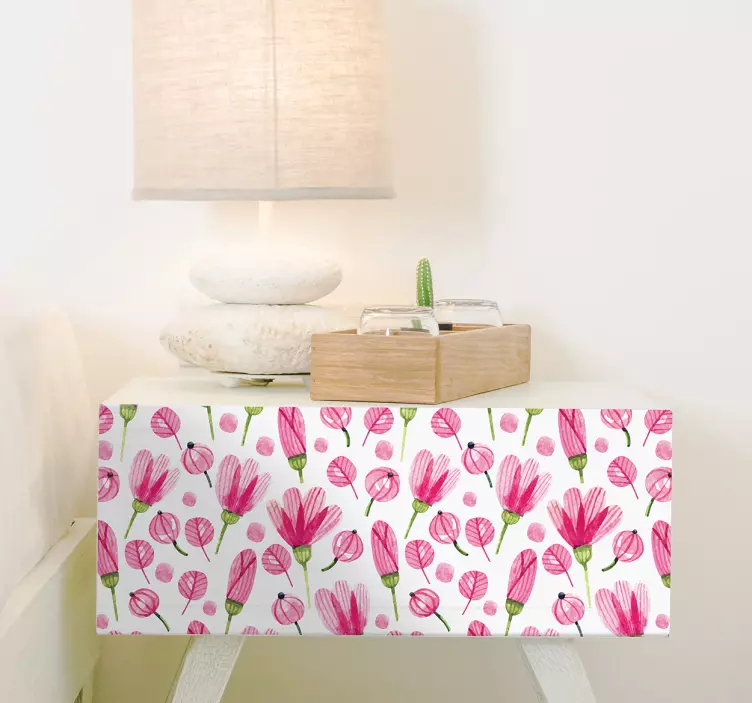 Vinil para móveis de flores - TenStickers