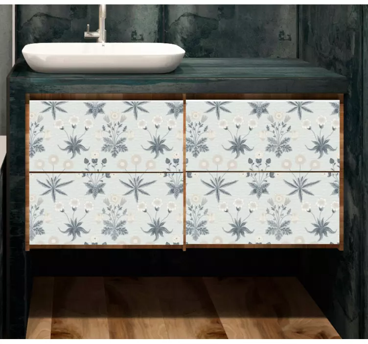 Autocolantes para móveis Delicadas flores azuis - TenStickers