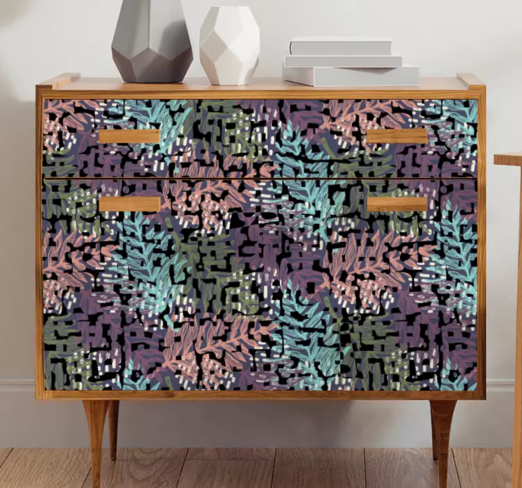 Autocolantes para móveis Flora colorida original e chamativa - TenStickers