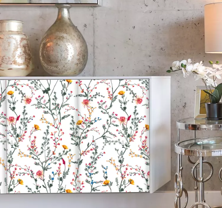 Autocolantes para móveis Flores de jardim minimalistas finas - TenStickers