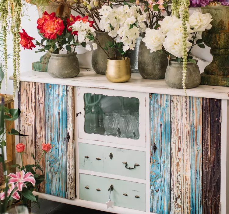 Autocolantes para móveis Madeira pintada - TenStickers