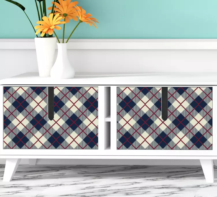 Autocolantes para móveis Padrão clássico escocês - TenStickers