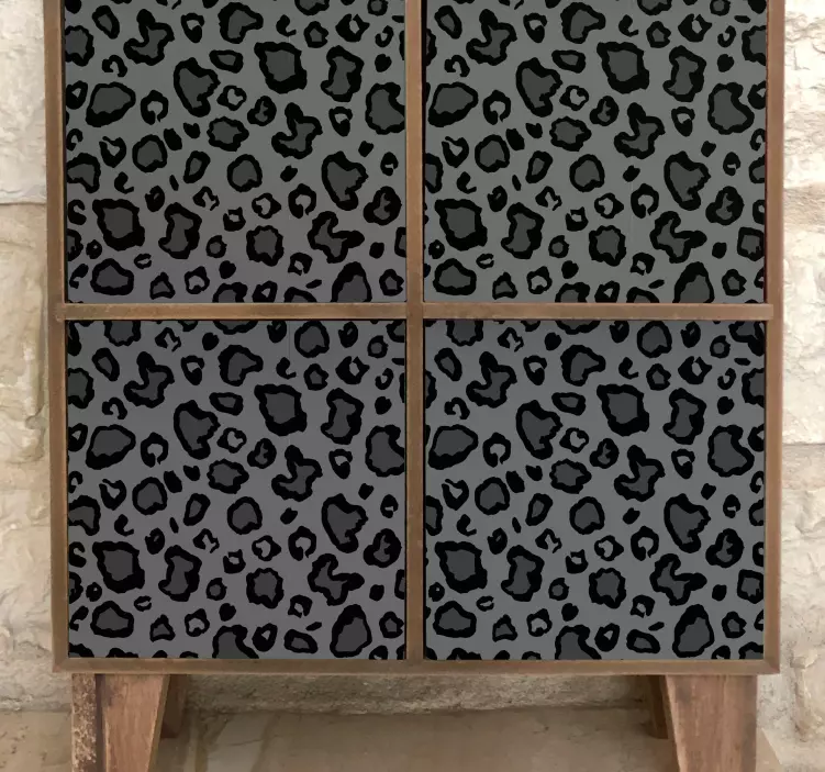 Autocolantes para móveis Padrão de leopardo cinza escuro e preto - TenStickers