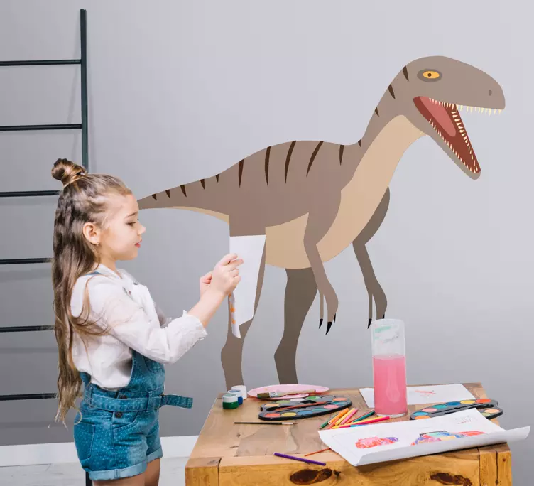 Autocolantes para portas Dinossauro malhado bege - TenStickers