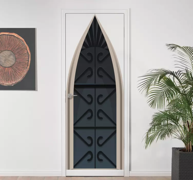 Autocolantes para portas Portão medieval - TenStickers