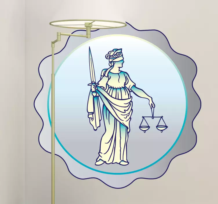 Vinil parede com medalha justiça - TenStickers