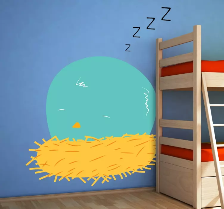 Vinil parede infantil pequena ave dormir - TenStickers
