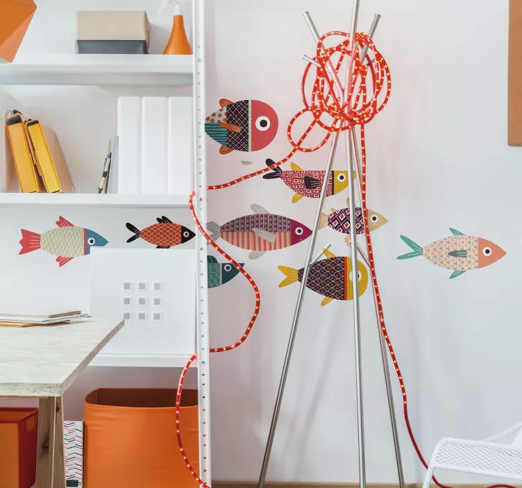 Vinil parede peixes coloridos - TenStickers
