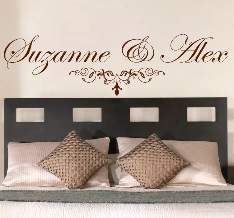 Vinil personalizável com nome do casal - TenStickers