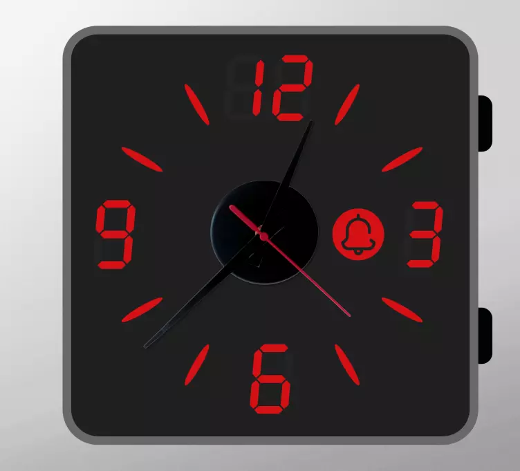 Autocolantes relógios Fantástico digital com sino - TenStickers