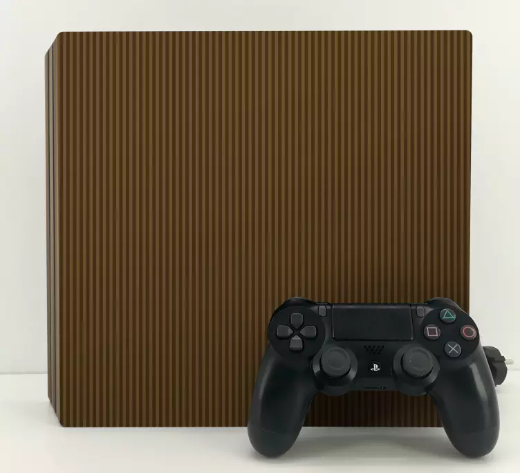Autocolante Skin para ps4 Cor marrom com riscas - TenStickers