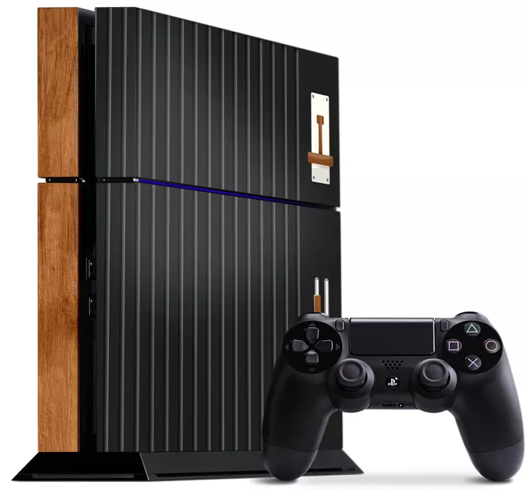 Autocolante Skin para ps4 Madeira sistema de jogos ps4 - TenStickers