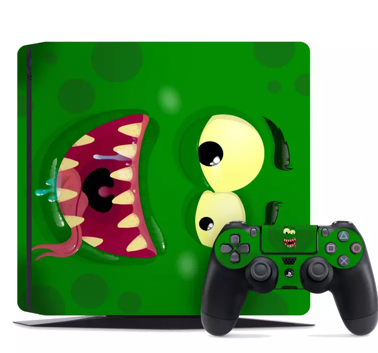 Autocolante Skin para ps4 Monstro verde ps4 - TenStickers