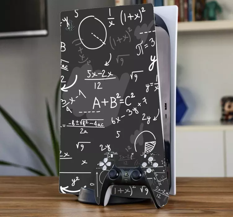 Autocolante Skin para PS5 Equações matemáticas geométricas - TenStickers