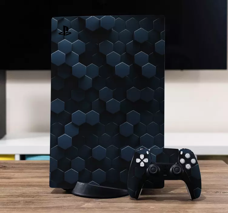 Autocolante Skin para PS5 Hexágono 3d - TenStickers