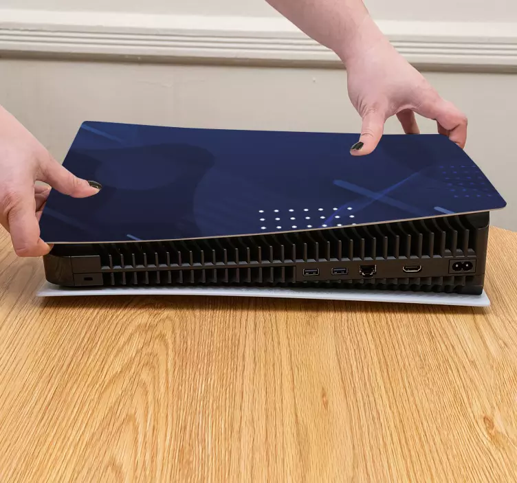 Autocolante Skin para PS5 Manchas azuis claras e escuras - TenStickers