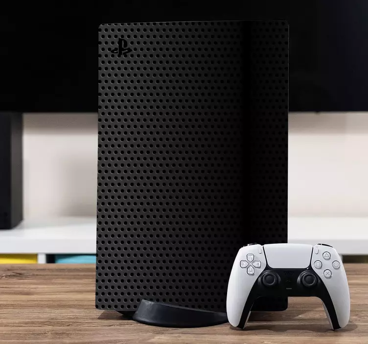Autocolante Skin para PS5 Pele de carbono preto - TenStickers