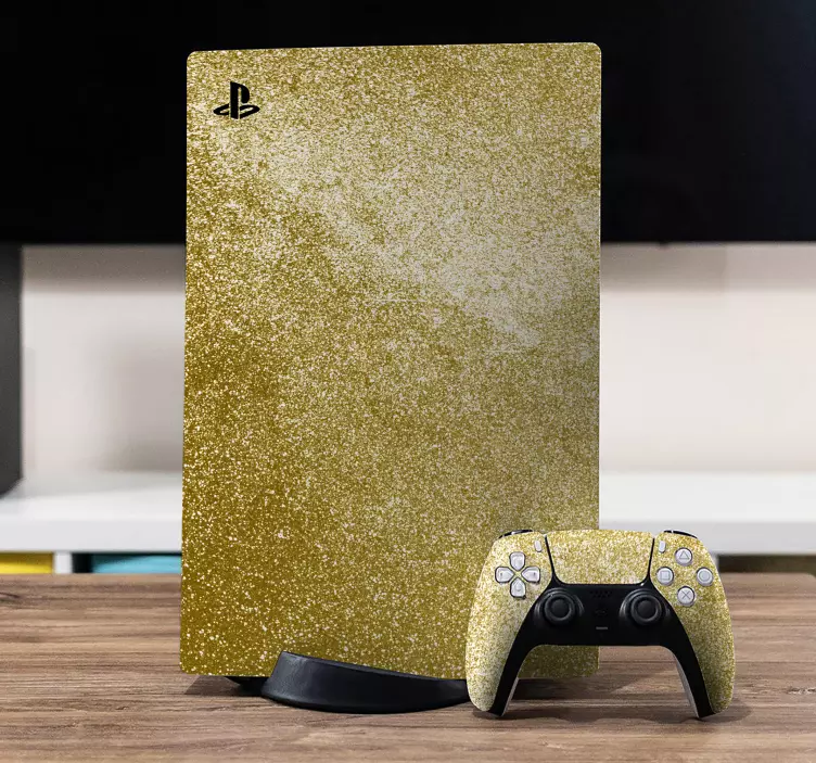 Autocolante Skin para PS5 Pele dourada brilhante - TenStickers