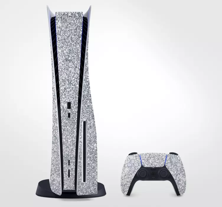 Autocolante Skin para PS5 Pele prateada brilhante - TenStickers