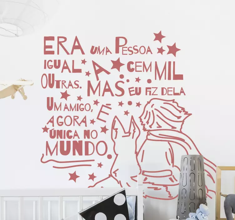 Vinil texto Frase de amizade do Principezinho - TenStickers