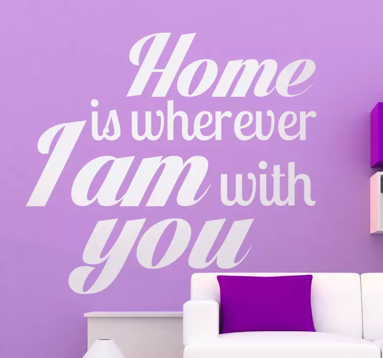 Vinil Texto Home is Wherever - TenStickers