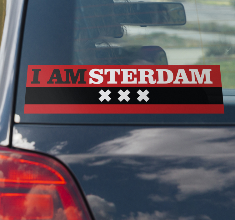 Autocolante para carro i amsterdam - TenStickers