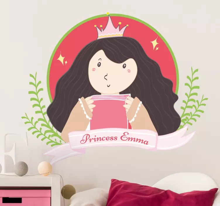Vinilo decorativo princesa personalizável - TenStickers