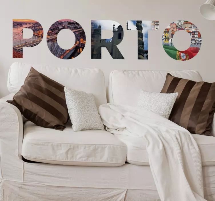 Vinilo decorativotexto Porto - TenStickers