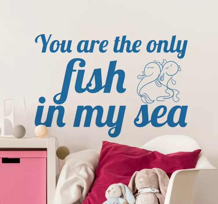 vinilo decorativo the only fish - TenStickers