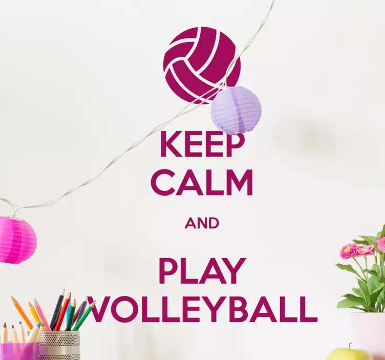 Vinilo Keep calm volleyball - TenStickers