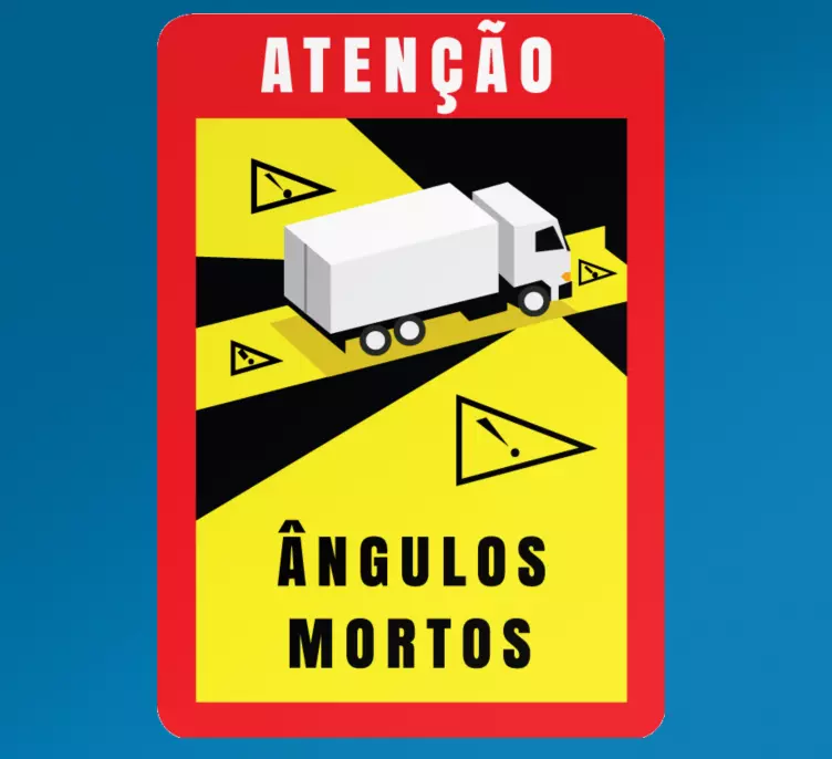 Vinis decorativos de sinalética variada Atenção pontos cegos em p - TenStickers