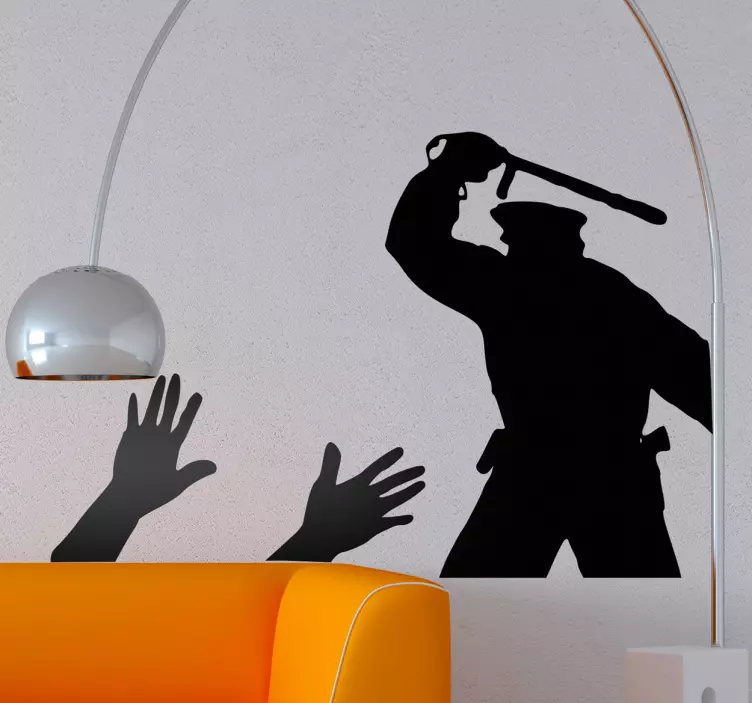 Autocolantes decorativos brutalidade policial - TenStickers