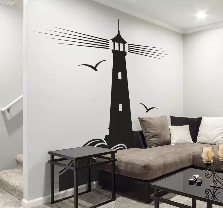 Marinheiro farol com vinil autocolante decorativo náutico de gaiv - TenStickers