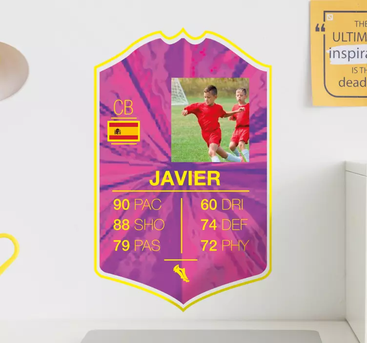 vinil autocolante decorativo de futebol de jogador de cartão norm - TenStickers