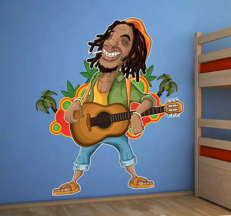 vinis decorativos rastafari bob marley - TenStickers