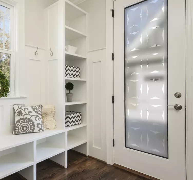 Autocolante translúcido padrão para porta - TenStickers