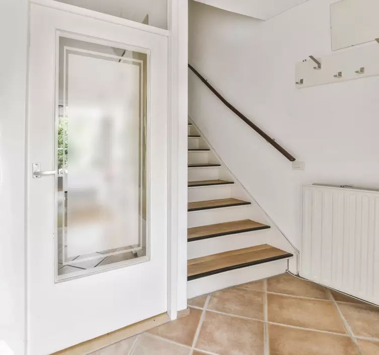 Autocolante para porta retângulo translúcido - TenStickers