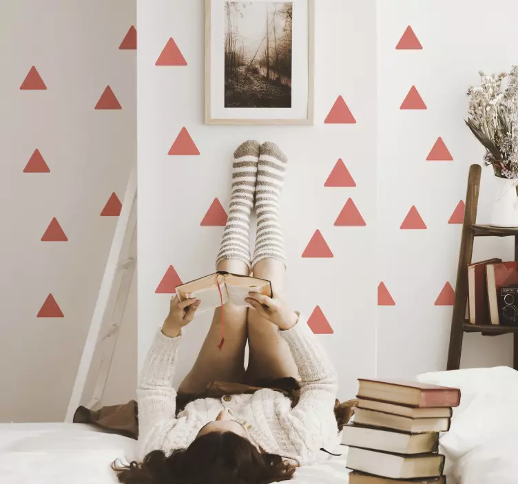 vinis decorativos conjunto triângulo coral vivo - TenStickers