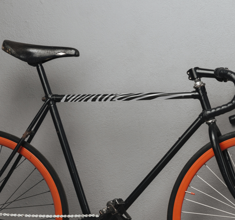 autocolante da bicicleta da imitação da pele da zebra - TenStickers