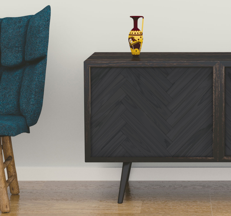 Zig zag textura de madeira autocolantes para móveis - TenStickers